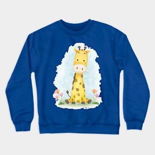 Giraffe Cute Watercolor Crewneck Sweatshirt